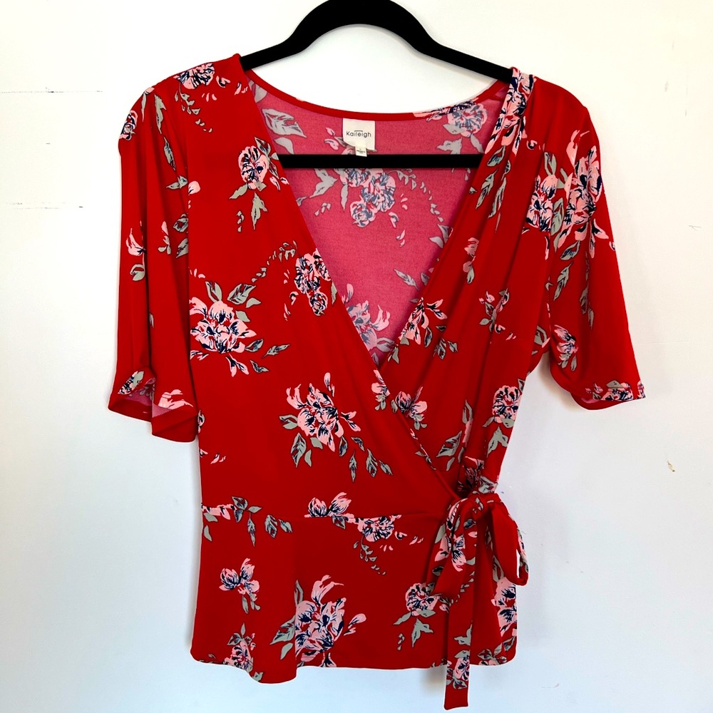 Kaleigh Surah wrap blouse